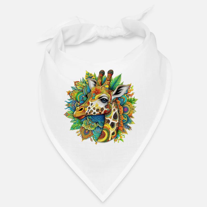 Girafe décorée de Mandalas Bandana