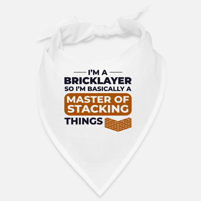 Master of Stacking Humorous Bricklayer Brick Mason Bandana
