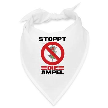 Stoppt die Ampel Verbotsschild Politik - Bandana - Weiß - Vorne