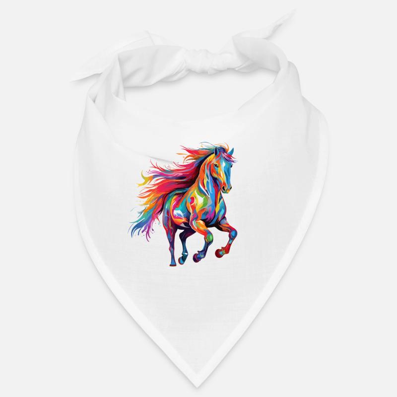 Cheval Couleur Splash Couleur Splash Coloré Bandana