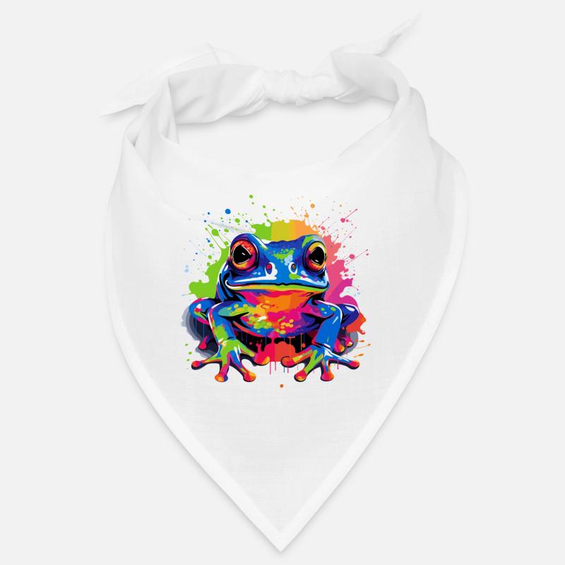 Grenouille colorée éclaboussures d’éclaboussures de peinture Bandana