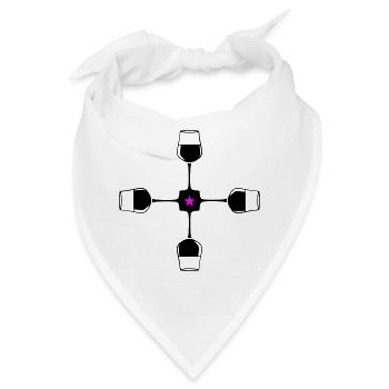 Wein Rotwein Glas - Bandana - Weiß - Vorne