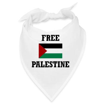 Befreit Palästina - Bandana - Weiß - Vorne
