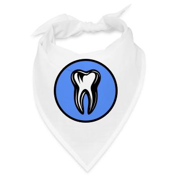 Zahn Zahnarzt Symbol - Bandana - Weiß - Vorne