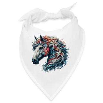 Pferd - Bandana - Weiß - Vorne