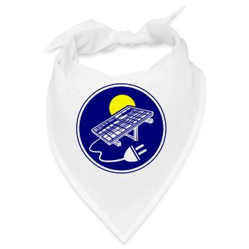 Solar Energie Photovoltaik Anlage Symbol - Bandana - Weiß - Vorne
