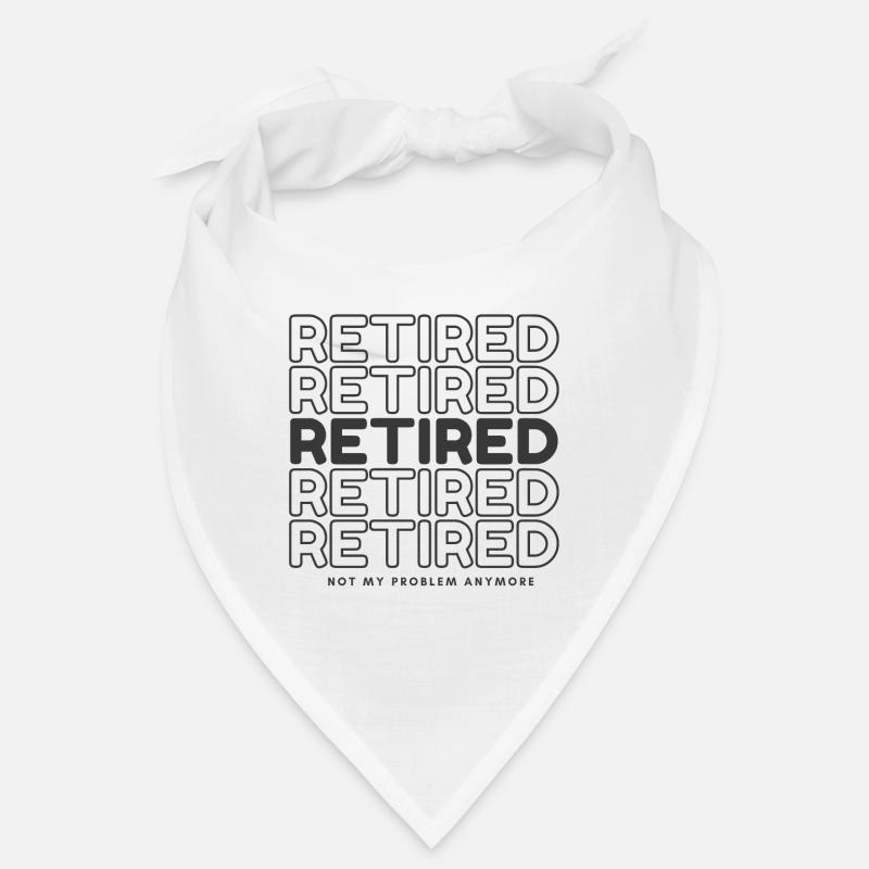 Retired Repeated Word Retro Retirement Design. Bandana
