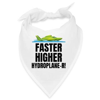 Hydro-Humor: Beschleunigen, Hoch hinaus im Rennsport - Bandana - Weiß - Vorne