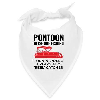 Pontonboot Motorboot Hochseefischen Lustig - Bandana - Weiß - Vorne