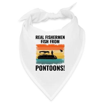 Pontonboot Bootfahren Pontooning Angeln Retro - Bandana - Weiß - Vorne