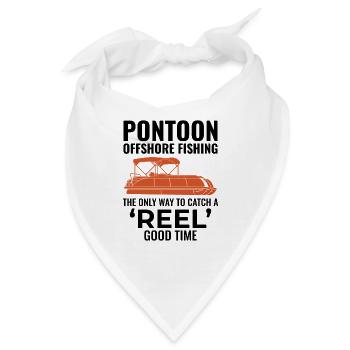 Pontonboot Motorboot Hochseefischen Lustig - Bandana - Weiß - Vorne