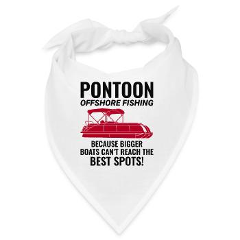 Pontonboot Motorboot Offshort Angeln Lustig - Bandana - Weiß - Vorne
