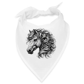 Pferd - Bandana - Weiß - Vorne