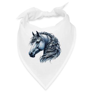 Pferd - Bandana - Weiß - Vorne