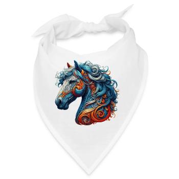 Pferd - Bandana - Weiß - Vorne