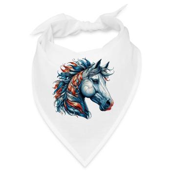 Pferd - Bandana - Weiß - Vorne