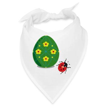 Osterei mit Marienkäfer - Bandana - Weiß - Vorne