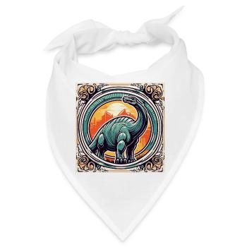 Dinosaurier / Tier / Urzeit / Reptil / Jungs - Bandana - Weiß - Vorne