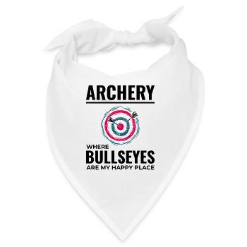 Bogenschießen Ziele Bogenschütze Bullseye Schießsport - Bandana - Weiß - Vorne