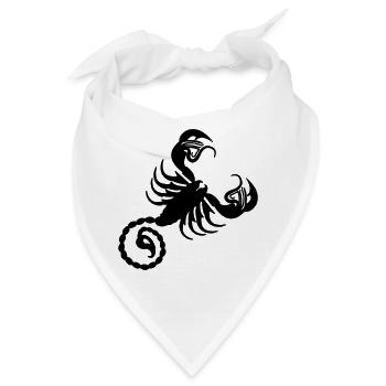 Sternzeichen Skorpion - Bandana - Weiß - Vorne