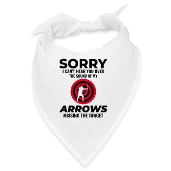 Bogenschießen Ziele Bogenschütze Bullseye Schießen Sport - Bandana - Weiß - Vorne