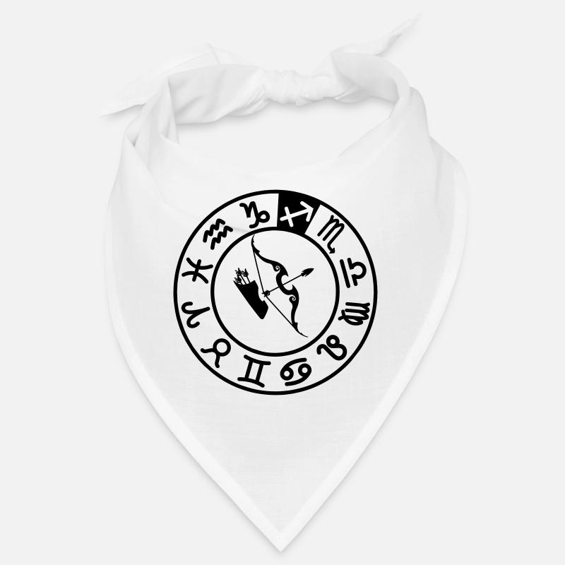 Signe du zodiaque Sagittaire dans un cercle de 12 caractères Bandana