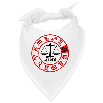 Zwölf Sternzeichen Waage Waage - Bandana - Weiß - Vorne