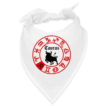 Zwölf Sternzeichen Stier Stier - Bandana - Weiß - Vorne