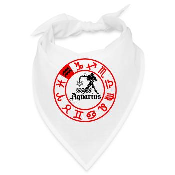 Zwölf Sternzeichen Wassermann Wassermann - Bandana - Weiß - Vorne