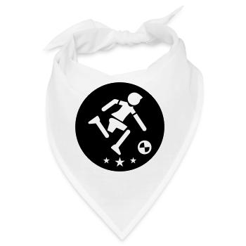 Fussballer Fussball Spieler - Bandana - Weiß - Vorne