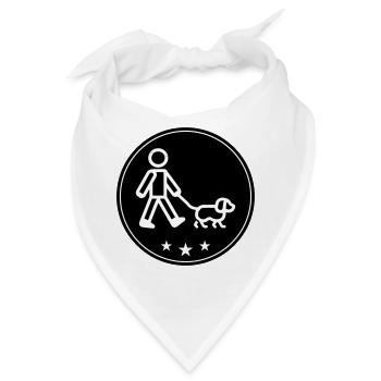 Gassi Gehen Hund - Bandana - Weiß - Vorne