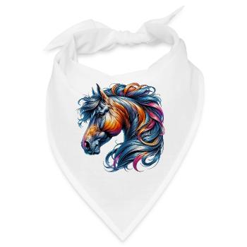 Pferd - Bandana - Weiß - Vorne