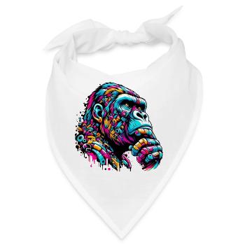 Gorilla - Bandana - Weiß - Vorne