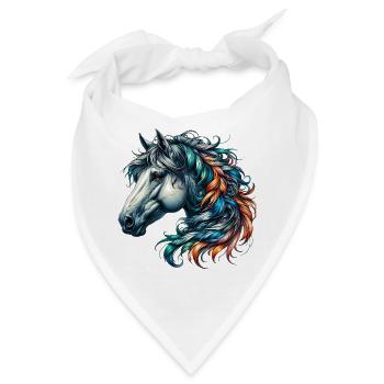 Pferd - Bandana - Weiß - Vorne