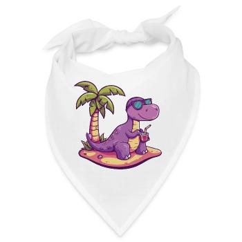 Dinosaurier brontosaurus Sommer - Bandana - Weiß - Vorne