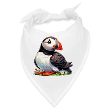 Papageitaucher - Bandana - Weiß - Vorne
