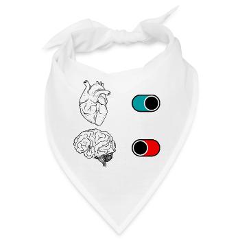 Nachtnachtliches Halbmond-Duo - Bandana - Weiß - Vorne