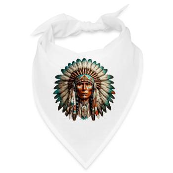 Amerikanisch Indianer Amerikanische Rote Haut - Bandana - Weiß - Vorne