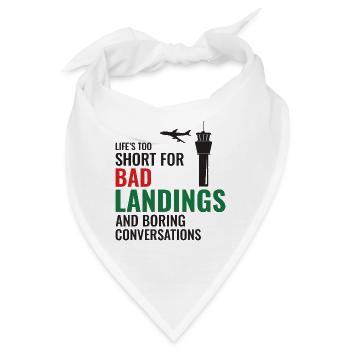 Fluglotse ATC Aviation Humor Flugzeug - Bandana - Weiß - Vorne