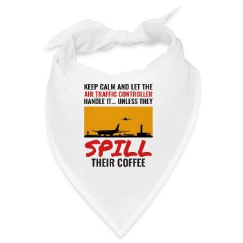 Fluglotse Kaffee ATC Luftfahrt Humor - Bandana - Weiß - Vorne