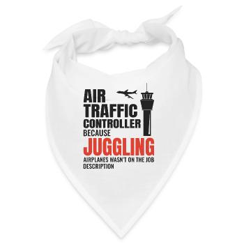 Fluglotse ATC Aviation Humor Flugzeug - Bandana - Weiß - Vorne