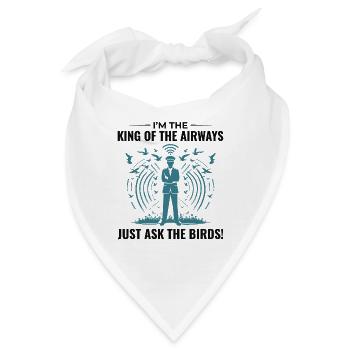 Fluglotse ATC Aviation Humor Flugzeug - Bandana - Weiß - Vorne