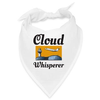 Fluglotse ATC Aviation Humor Flugzeug - Bandana - Weiß - Vorne