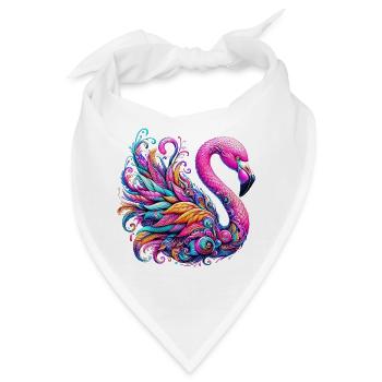 Flamingo - Bandana - Weiß - Vorne