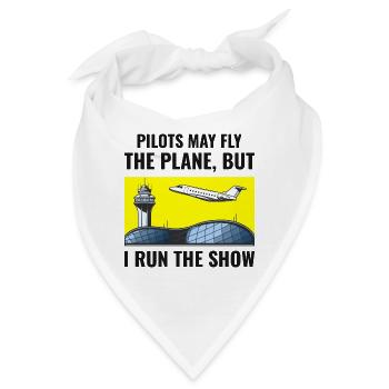 Fluglotse ATC Aviation Humor Flugzeug - Bandana - Weiß - Vorne