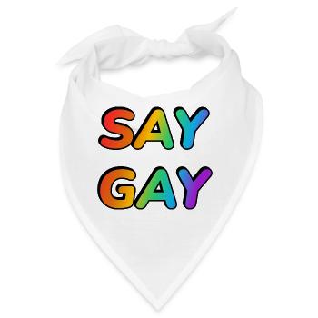SAG GAY LGBTQ PRIDE - Bandana - Weiß - Vorne