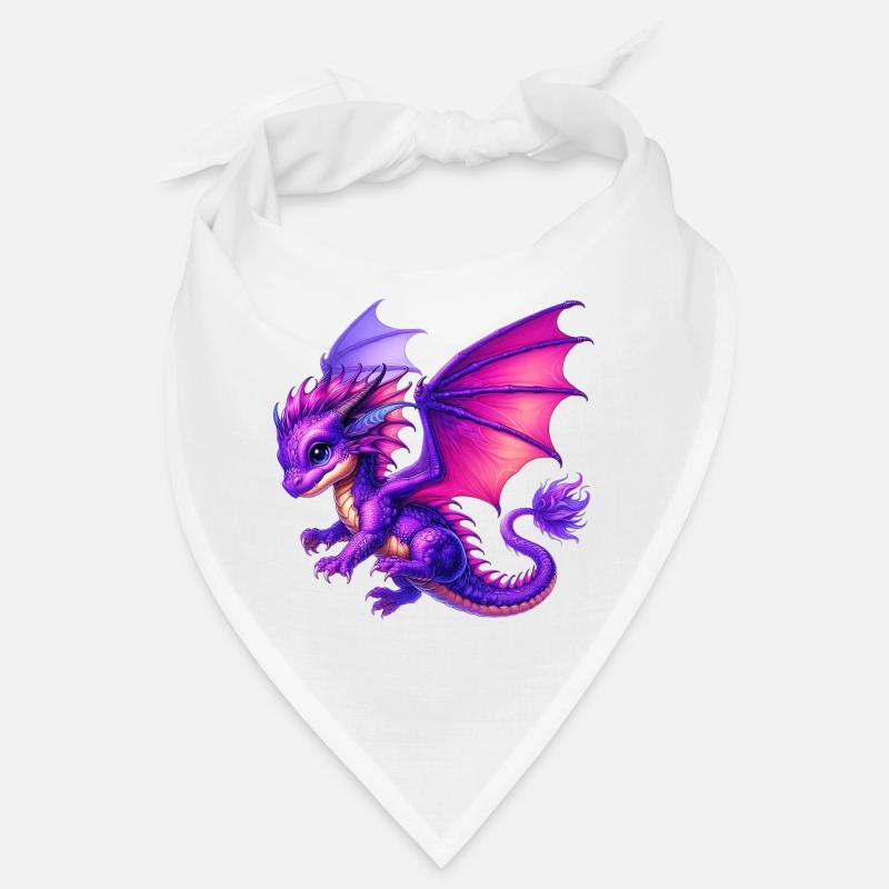 Drache - Bandana - Weiß
