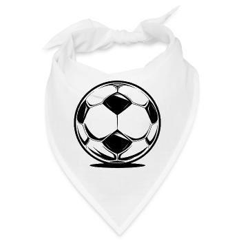 Fußball Grafik - Bandana - Weiß - Vorne