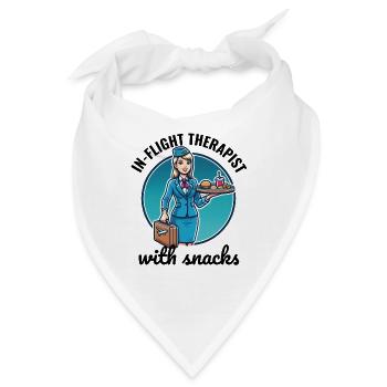 Flugbegleiter Flugbegleiter Flugcabin Crew Personal der Fluggesellschaft - Bandana - Weiß - Vorne