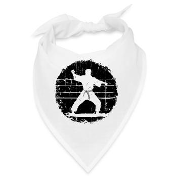 Karateka Skizze - Bandana - Weiß - Vorne